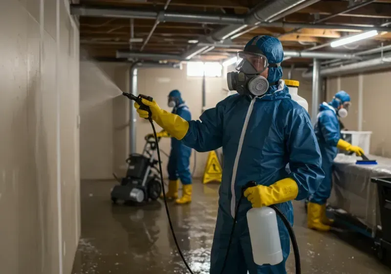 Basement Sanitization and Antimicrobial Treatment process in Sonoma, CA