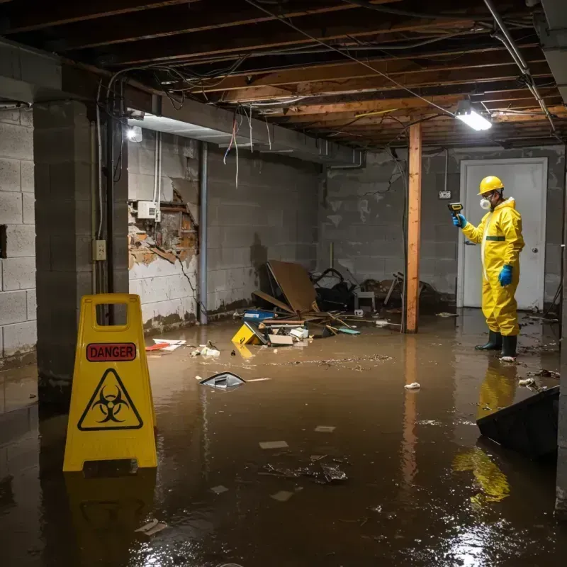 Flooded Basement Electrical Hazard in Sonoma, CA Property